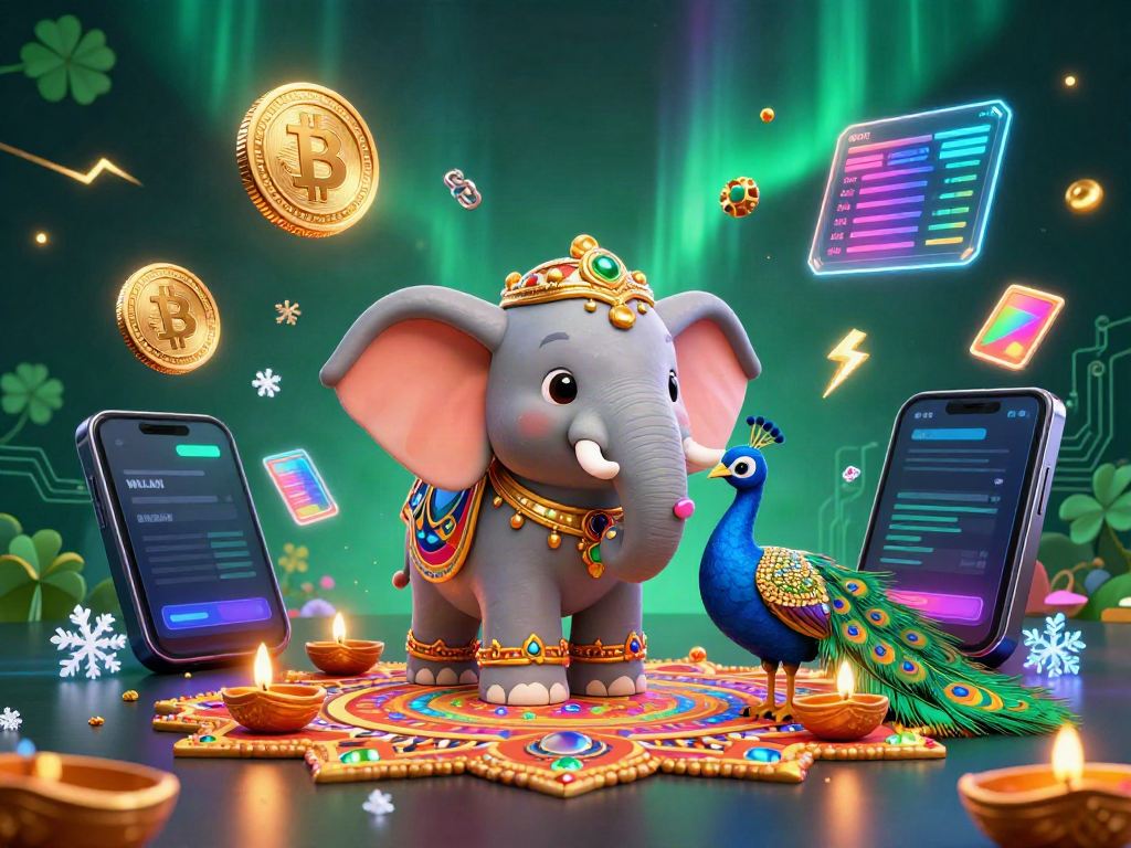 Engage in thrilling casino fun with WINLAH, featuring vibrant characters and crypto elements in a lively scene.