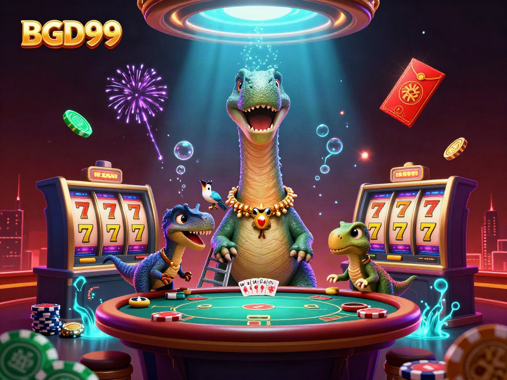 Engage in thrilling gameplay with BGD99, showcasing a dynamic casino scene with vibrant visuals.